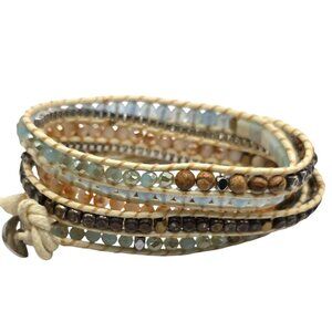Plumiss Wrap Bracelet Multilayer Beaded Natural Stones Boho womens jewelry